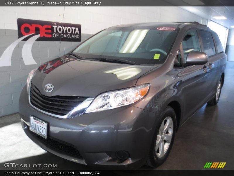 Predawn Gray Mica / Light Gray 2012 Toyota Sienna LE