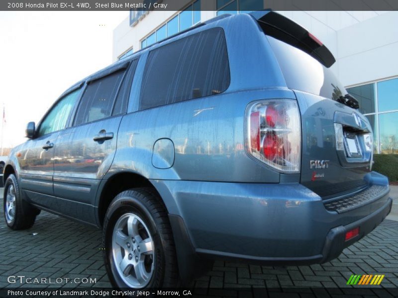 Steel Blue Metallic / Gray 2008 Honda Pilot EX-L 4WD