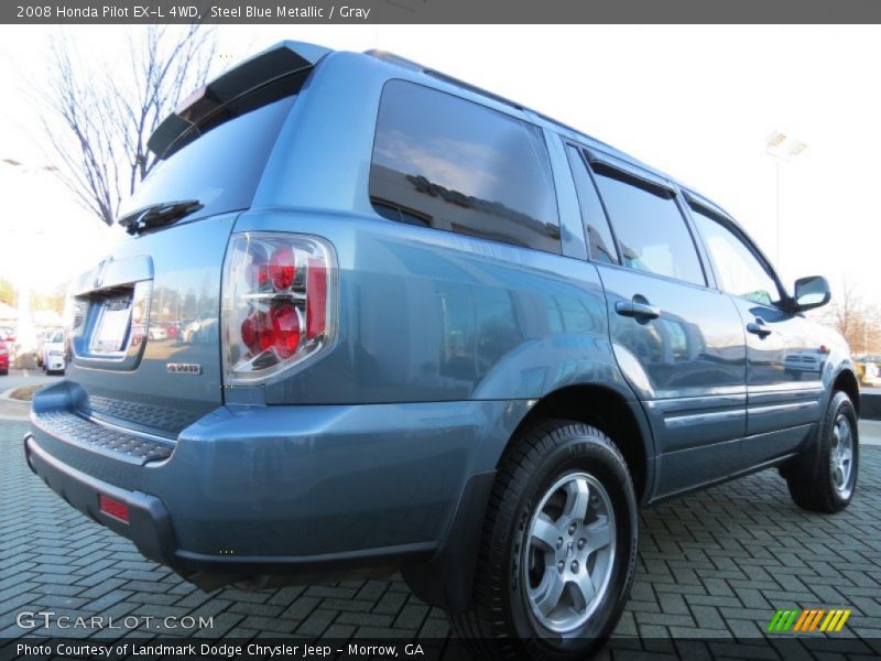 Steel Blue Metallic / Gray 2008 Honda Pilot EX-L 4WD