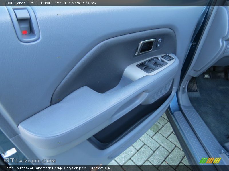 Steel Blue Metallic / Gray 2008 Honda Pilot EX-L 4WD