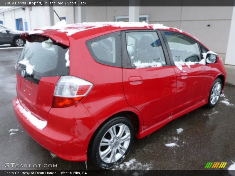 Milano Red / Sport Black 2009 Honda Fit Sport