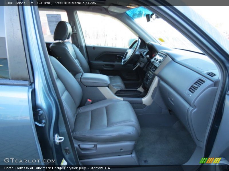 Steel Blue Metallic / Gray 2008 Honda Pilot EX-L 4WD