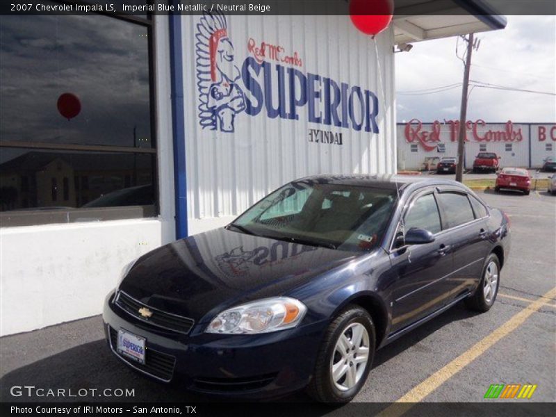 Imperial Blue Metallic / Neutral Beige 2007 Chevrolet Impala LS