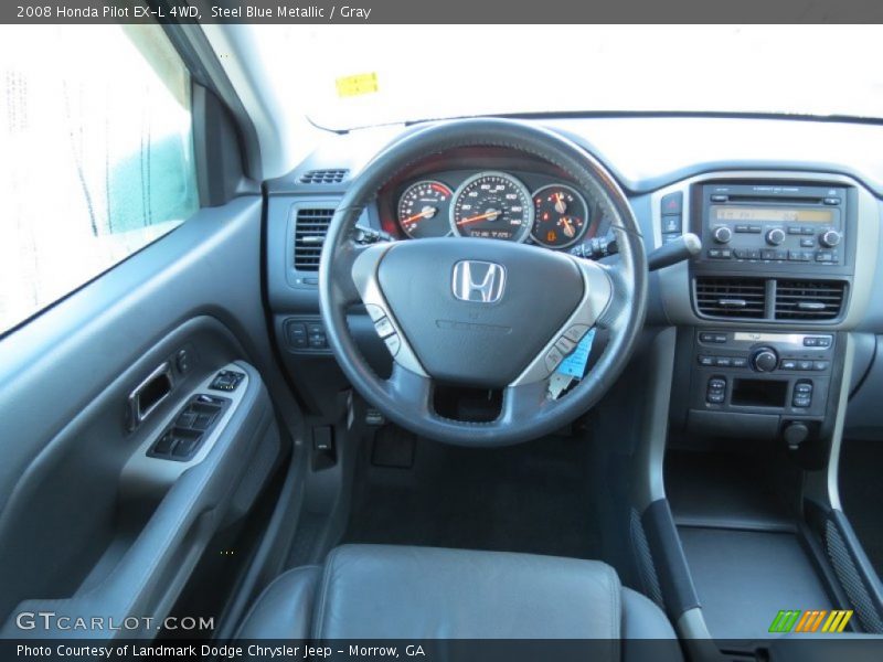 Steel Blue Metallic / Gray 2008 Honda Pilot EX-L 4WD
