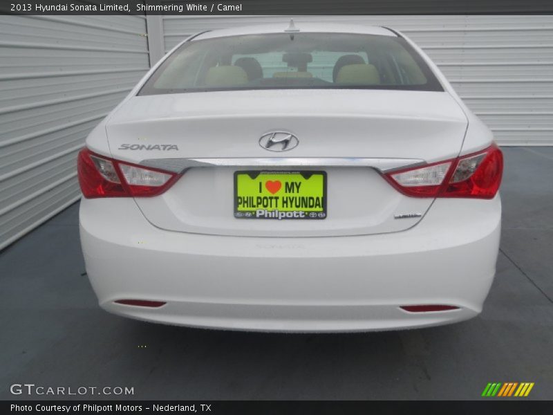 Shimmering White / Camel 2013 Hyundai Sonata Limited