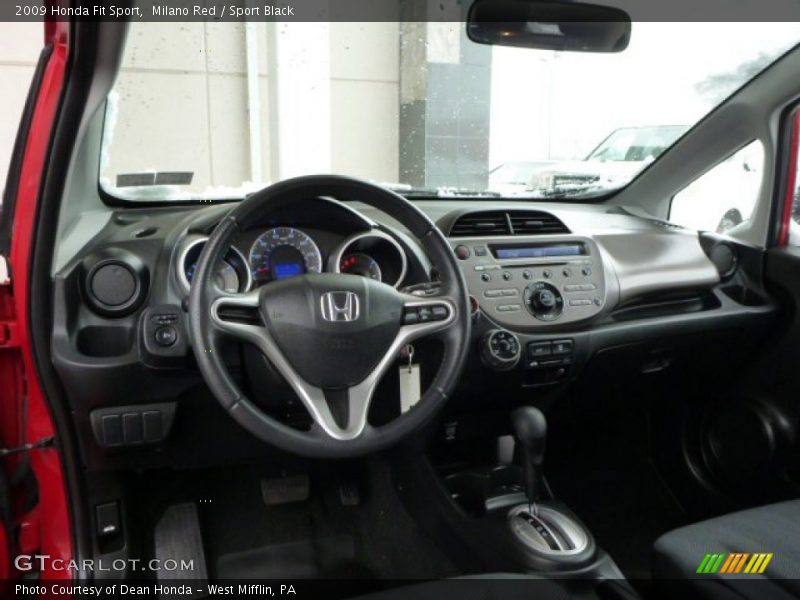 Milano Red / Sport Black 2009 Honda Fit Sport