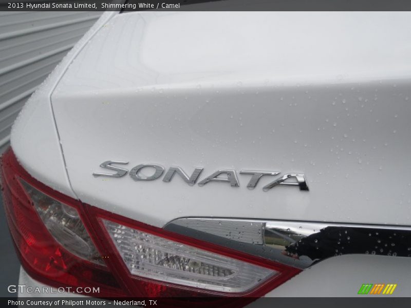 Shimmering White / Camel 2013 Hyundai Sonata Limited