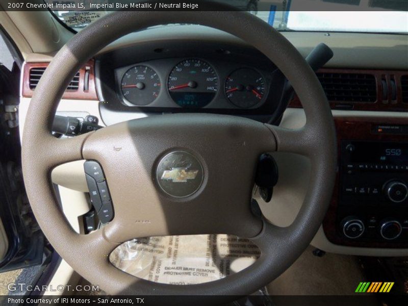 Imperial Blue Metallic / Neutral Beige 2007 Chevrolet Impala LS
