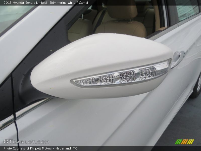 Shimmering White / Camel 2013 Hyundai Sonata Limited