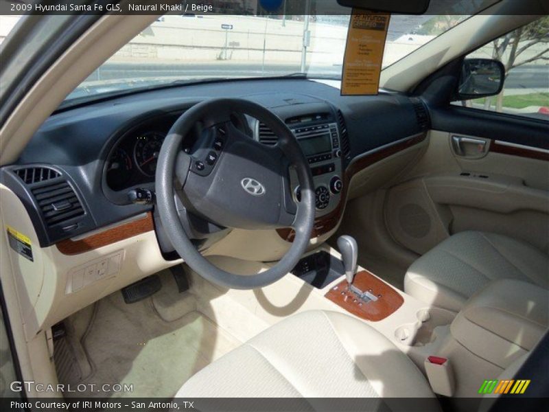 Natural Khaki / Beige 2009 Hyundai Santa Fe GLS