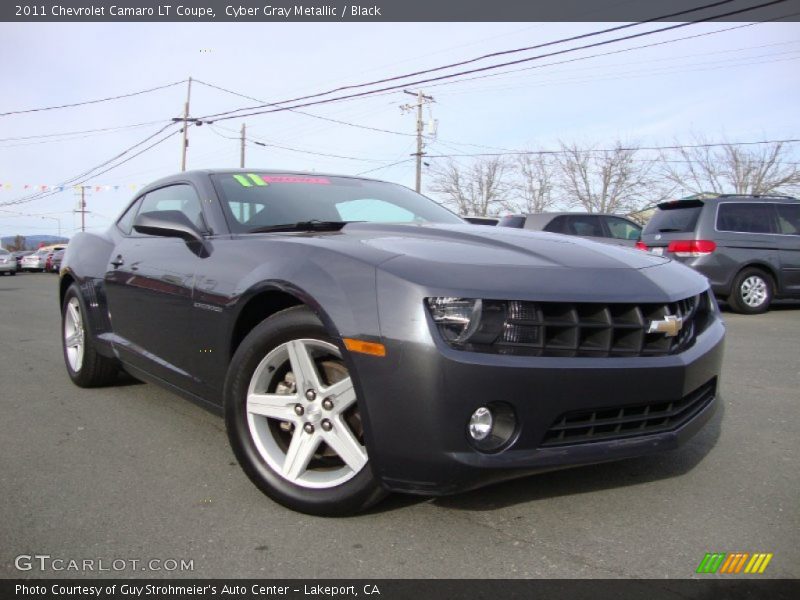 Cyber Gray Metallic / Black 2011 Chevrolet Camaro LT Coupe