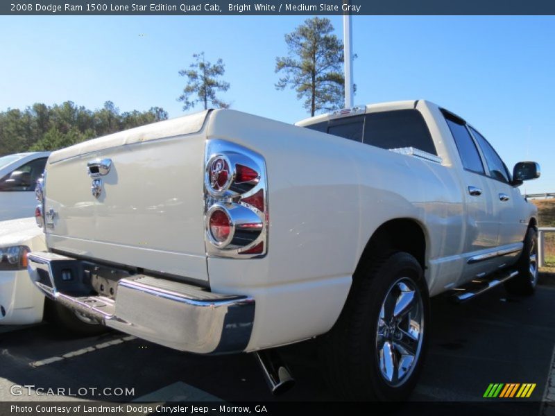 Bright White / Medium Slate Gray 2008 Dodge Ram 1500 Lone Star Edition Quad Cab