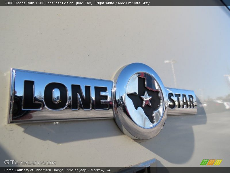 Bright White / Medium Slate Gray 2008 Dodge Ram 1500 Lone Star Edition Quad Cab