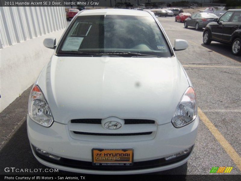 Nordic White / Gray 2011 Hyundai Accent SE 3 Door