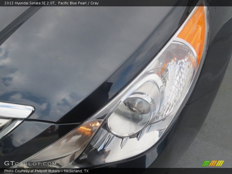 Pacific Blue Pearl / Gray 2013 Hyundai Sonata SE 2.0T