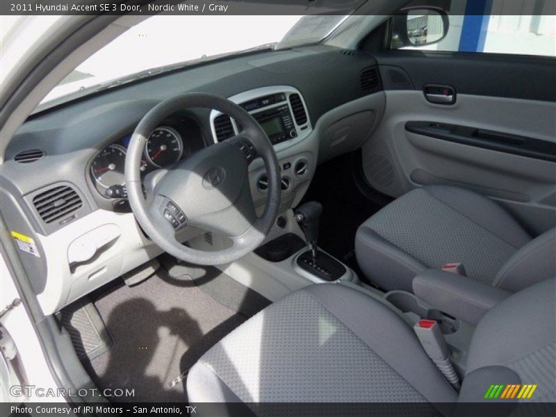 Nordic White / Gray 2011 Hyundai Accent SE 3 Door