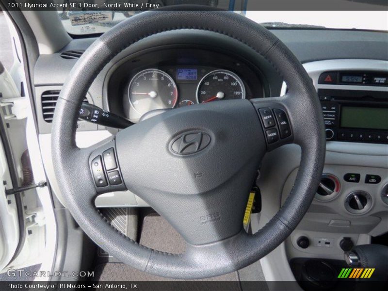 Nordic White / Gray 2011 Hyundai Accent SE 3 Door