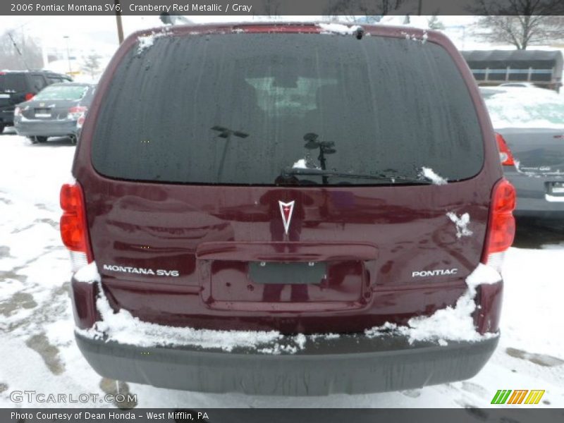 Cranberry Red Metallic / Gray 2006 Pontiac Montana SV6