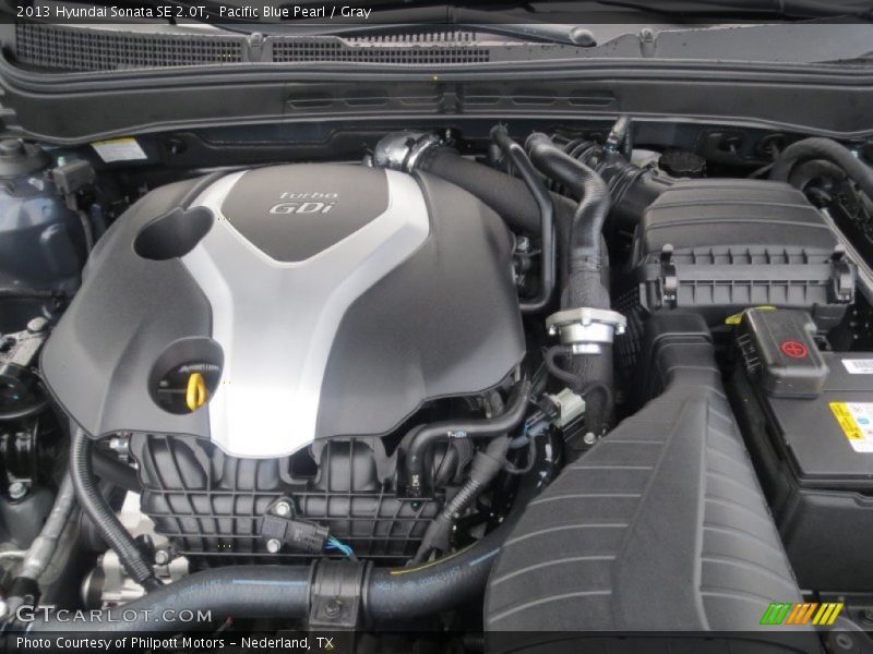 Pacific Blue Pearl / Gray 2013 Hyundai Sonata SE 2.0T