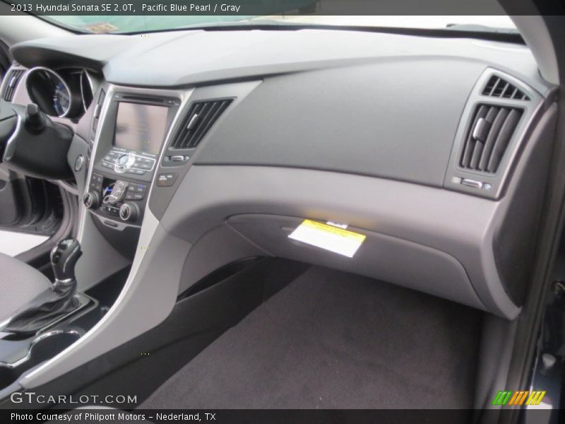 Pacific Blue Pearl / Gray 2013 Hyundai Sonata SE 2.0T