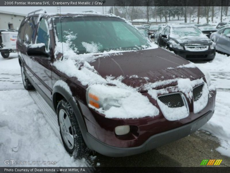 Cranberry Red Metallic / Gray 2006 Pontiac Montana SV6
