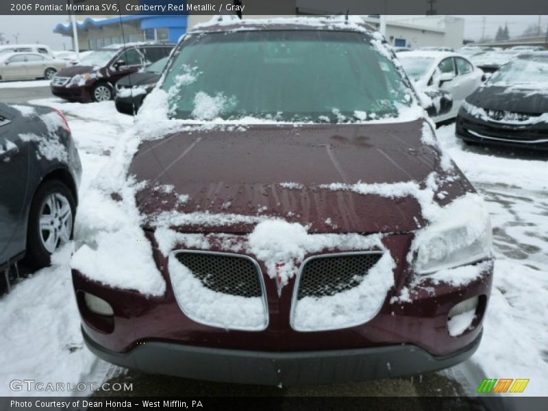 Cranberry Red Metallic / Gray 2006 Pontiac Montana SV6