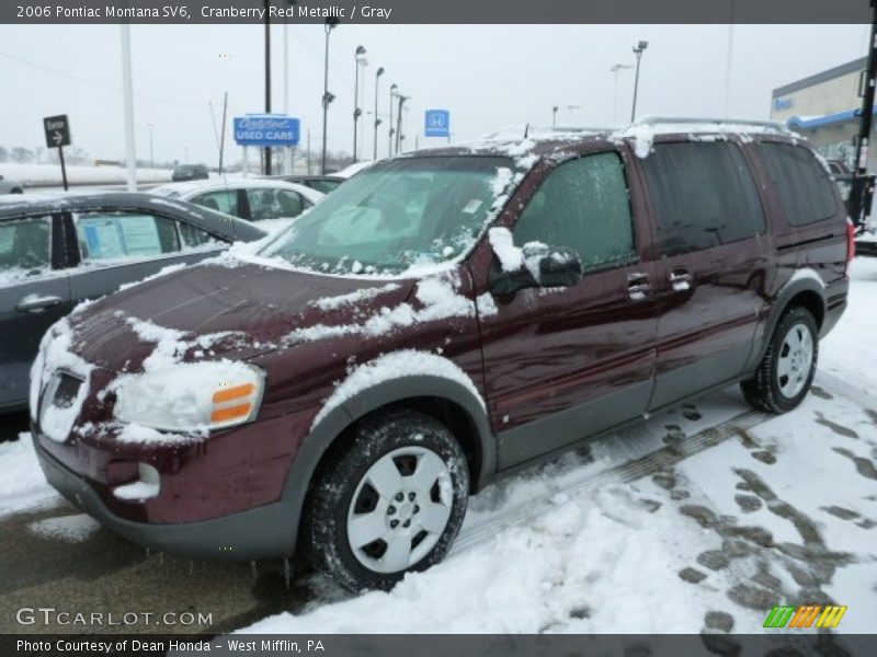 Cranberry Red Metallic / Gray 2006 Pontiac Montana SV6