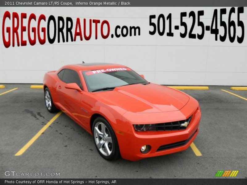 Inferno Orange Metallic / Black 2011 Chevrolet Camaro LT/RS Coupe