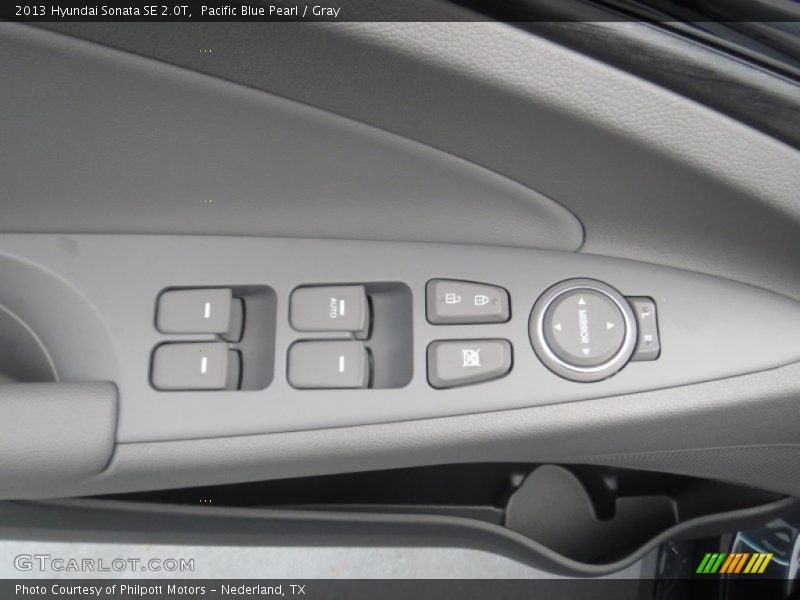 Pacific Blue Pearl / Gray 2013 Hyundai Sonata SE 2.0T