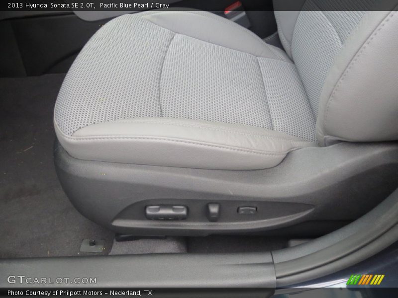Pacific Blue Pearl / Gray 2013 Hyundai Sonata SE 2.0T