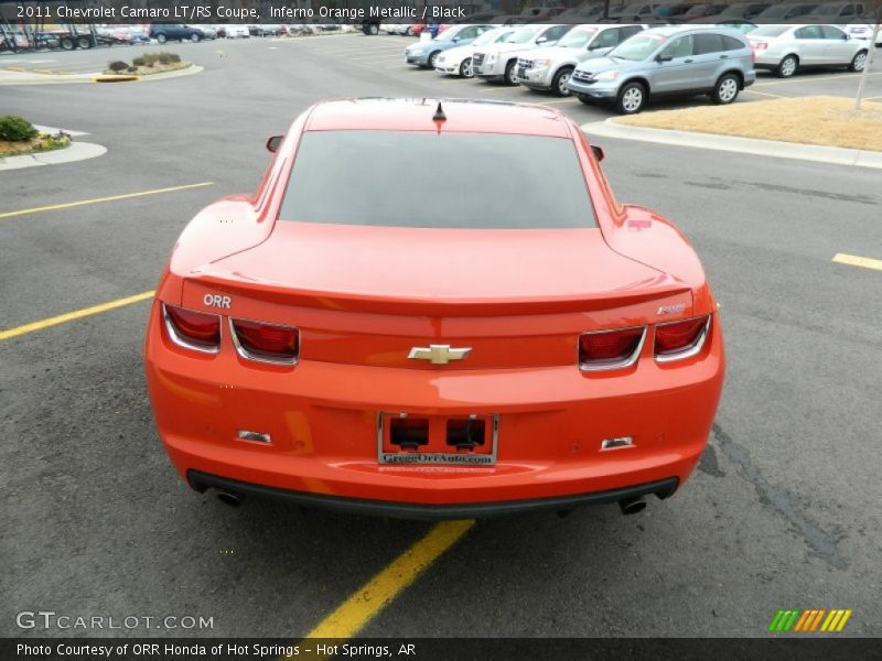 Inferno Orange Metallic / Black 2011 Chevrolet Camaro LT/RS Coupe