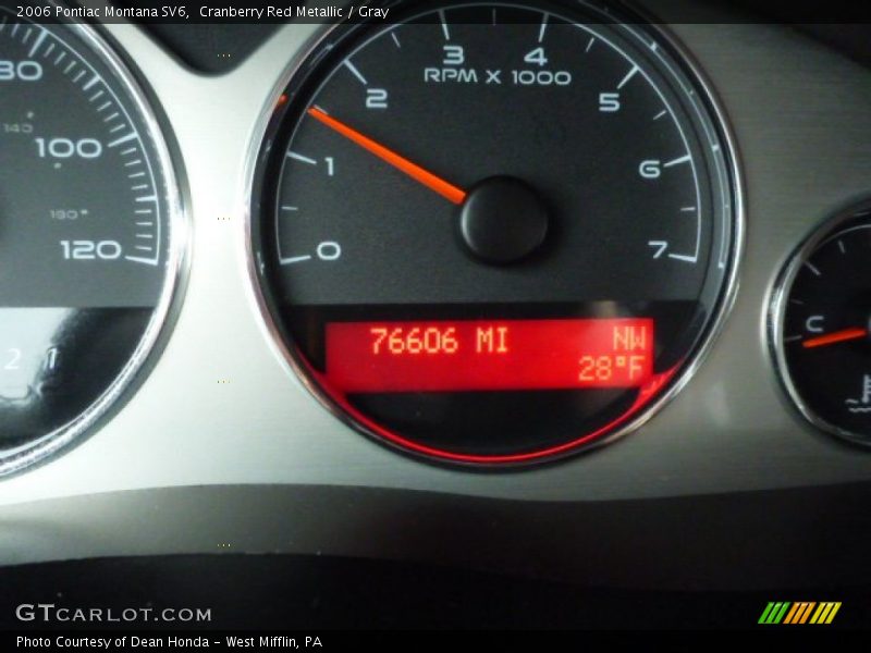 Cranberry Red Metallic / Gray 2006 Pontiac Montana SV6