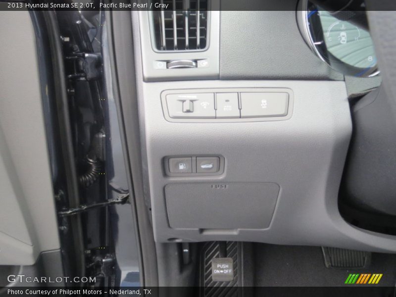 Pacific Blue Pearl / Gray 2013 Hyundai Sonata SE 2.0T