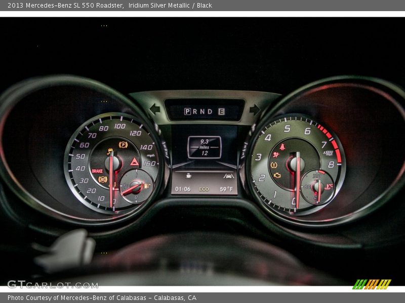 Iridium Silver Metallic / Black 2013 Mercedes-Benz SL 550 Roadster