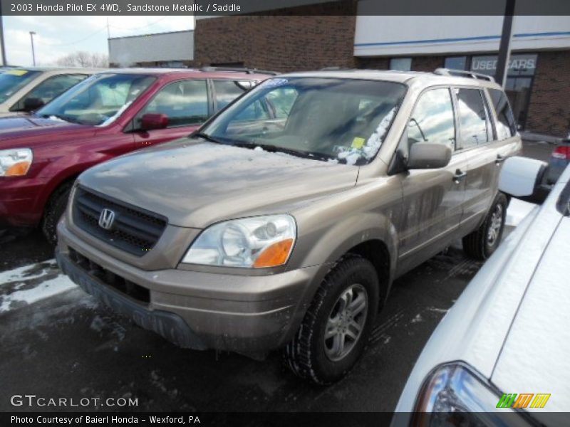 Sandstone Metallic / Saddle 2003 Honda Pilot EX 4WD
