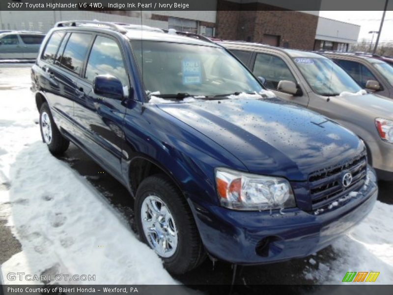 Indigo Ink Pearl / Ivory Beige 2007 Toyota Highlander V6 4WD