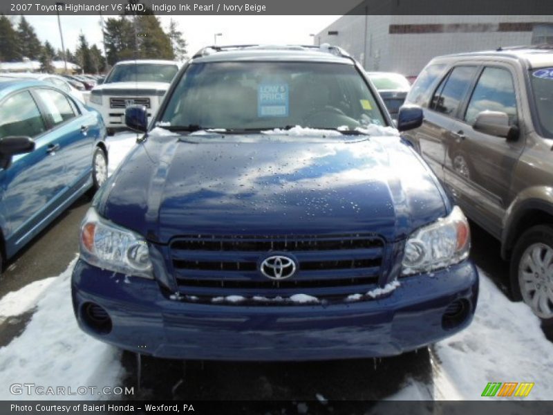 Indigo Ink Pearl / Ivory Beige 2007 Toyota Highlander V6 4WD