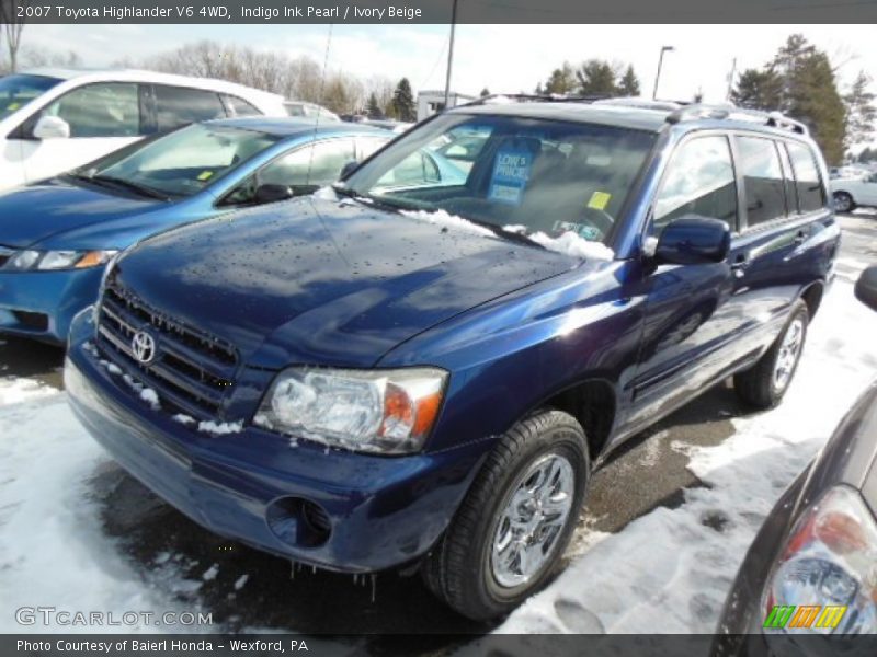 Indigo Ink Pearl / Ivory Beige 2007 Toyota Highlander V6 4WD