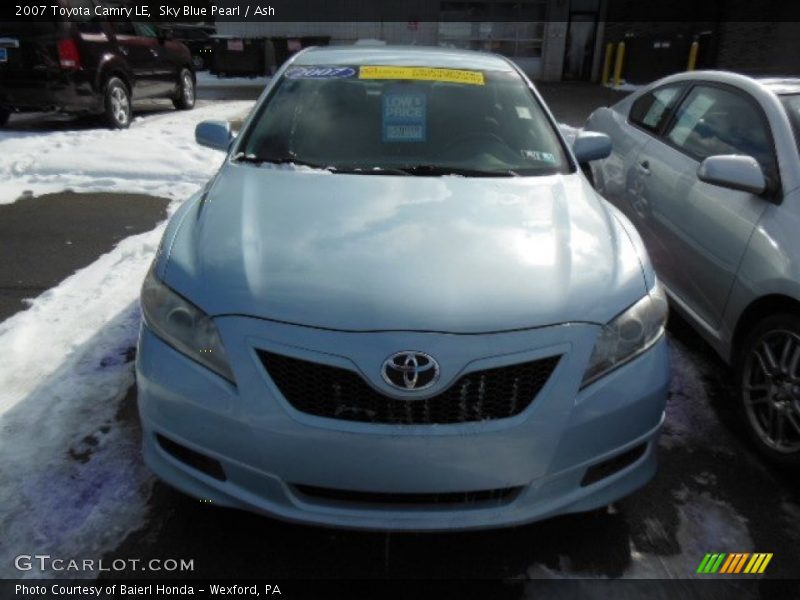 Sky Blue Pearl / Ash 2007 Toyota Camry LE