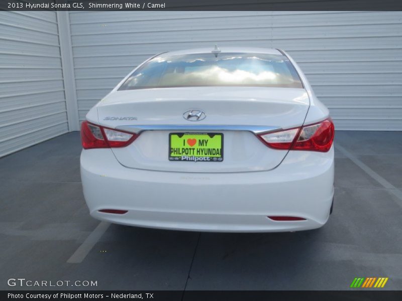 Shimmering White / Camel 2013 Hyundai Sonata GLS