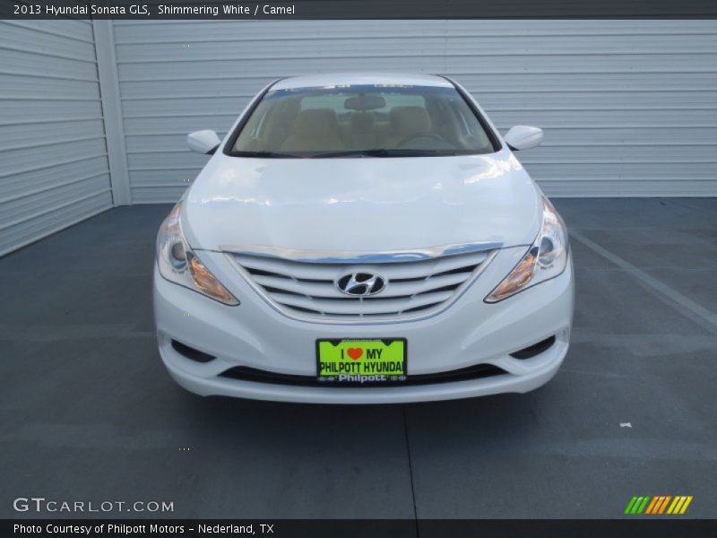 Shimmering White / Camel 2013 Hyundai Sonata GLS
