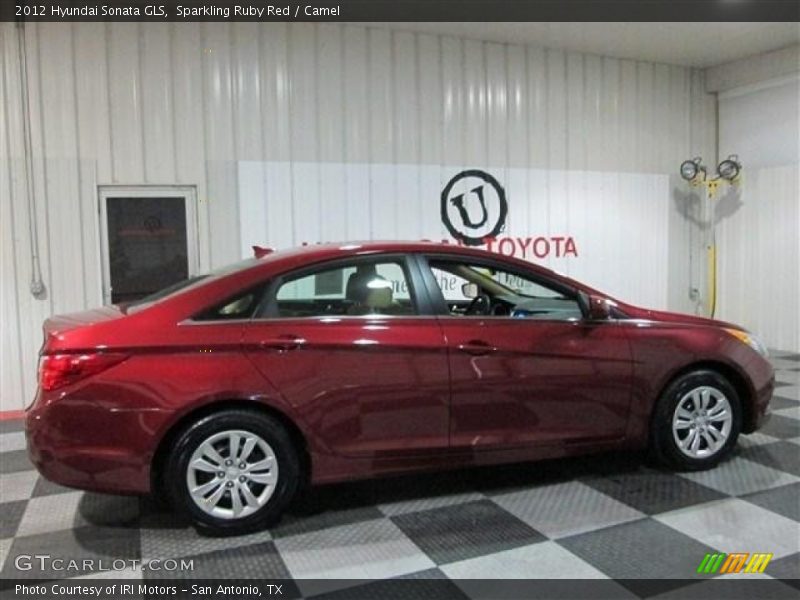 Sparkling Ruby Red / Camel 2012 Hyundai Sonata GLS