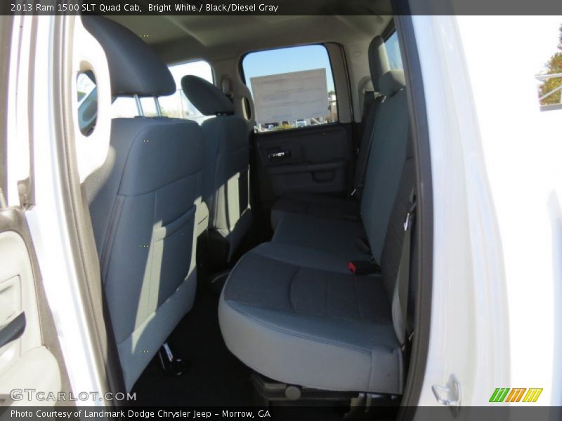 Bright White / Black/Diesel Gray 2013 Ram 1500 SLT Quad Cab