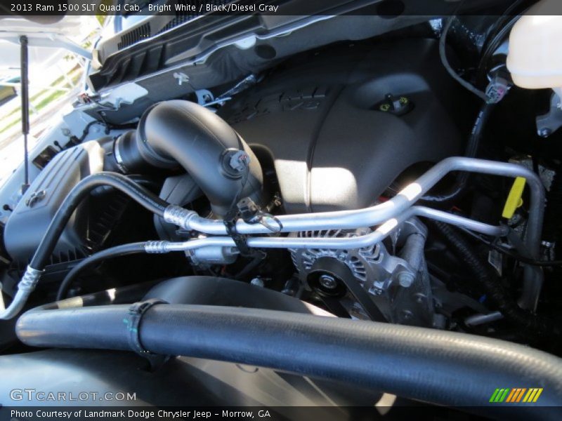 Bright White / Black/Diesel Gray 2013 Ram 1500 SLT Quad Cab