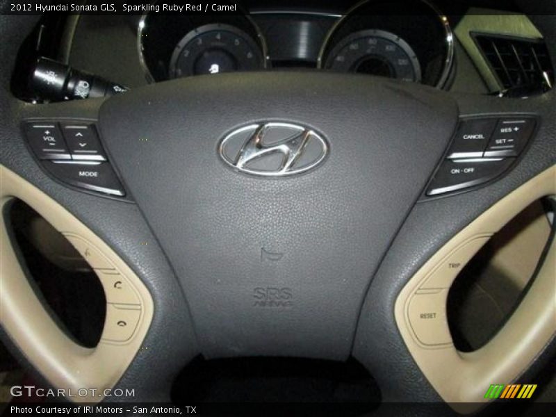 Sparkling Ruby Red / Camel 2012 Hyundai Sonata GLS