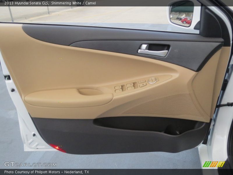 Shimmering White / Camel 2013 Hyundai Sonata GLS