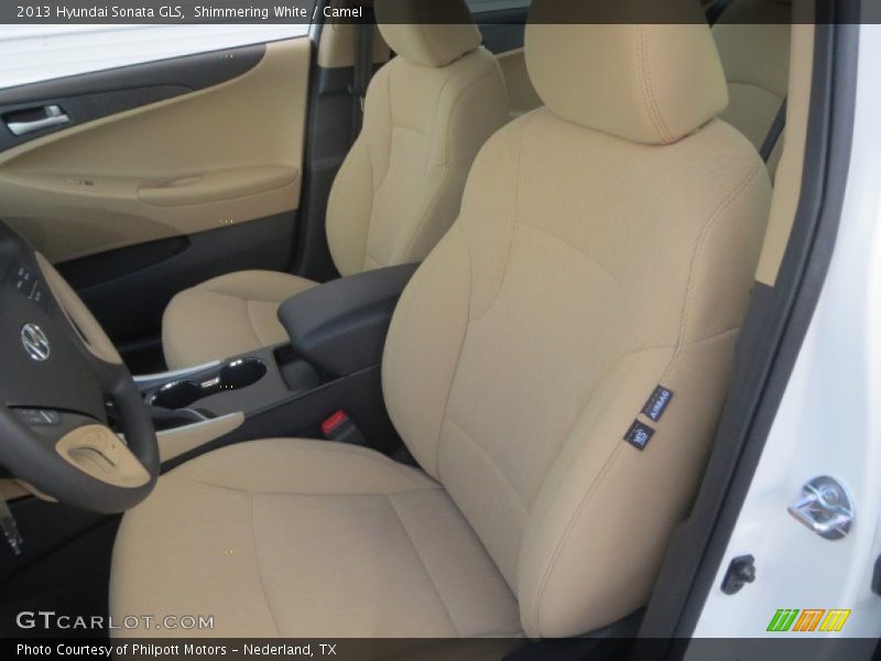 Shimmering White / Camel 2013 Hyundai Sonata GLS