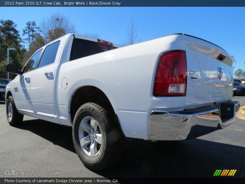 Bright White / Black/Diesel Gray 2013 Ram 1500 SLT Crew Cab