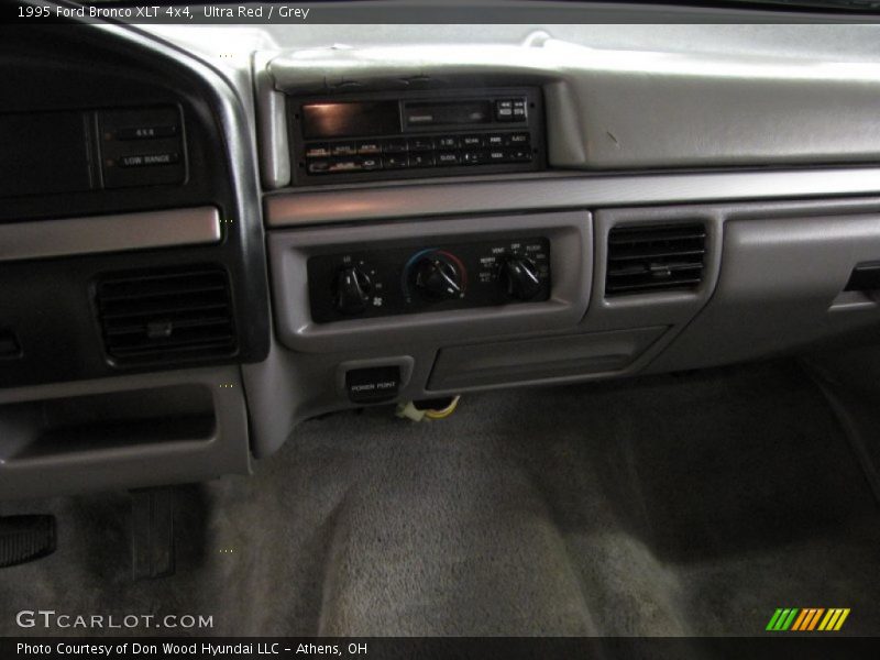 Ultra Red / Grey 1995 Ford Bronco XLT 4x4