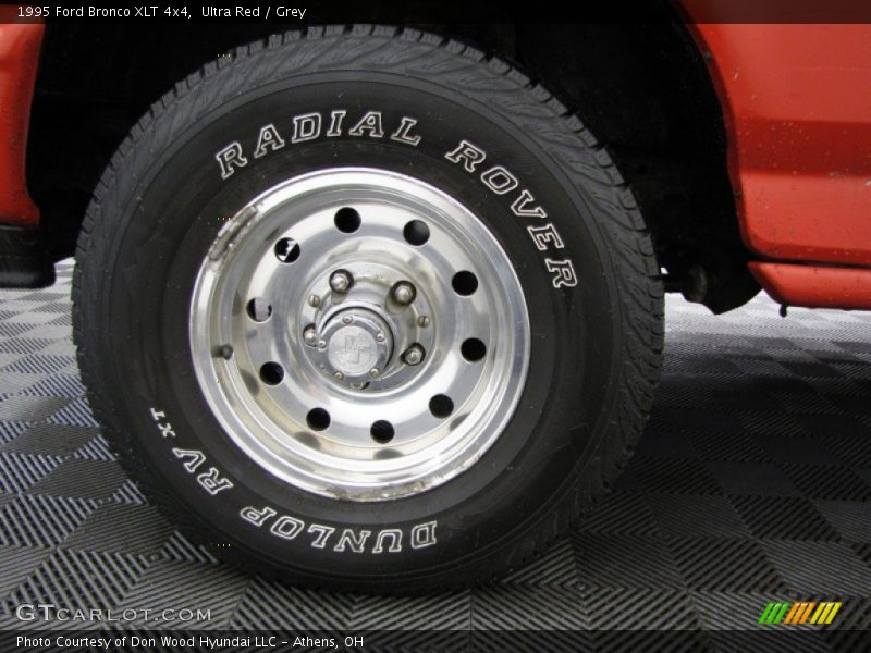 Ultra Red / Grey 1995 Ford Bronco XLT 4x4